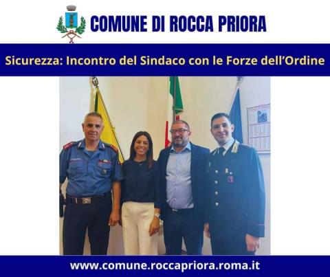 Incontro Forze dell'Ordine