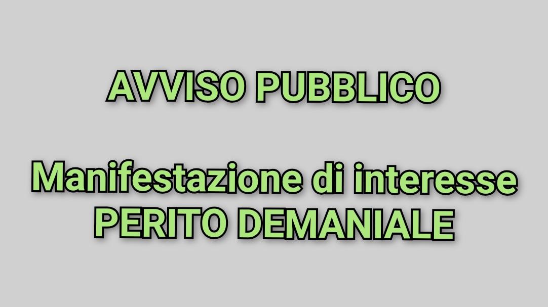 Avviso pubblico PERITO DEMANIALE